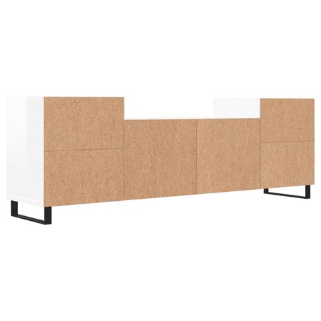 Tv-meubel 160x35x55 cm bewerkt hout hoogglans wit 8