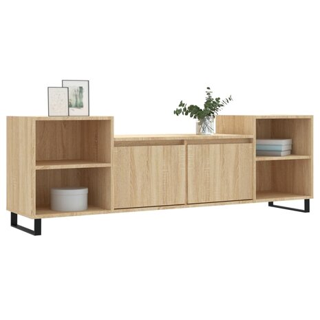 Tv-meubel 160x35x55 cm bewerkt hout sonoma eikenkleurig 3