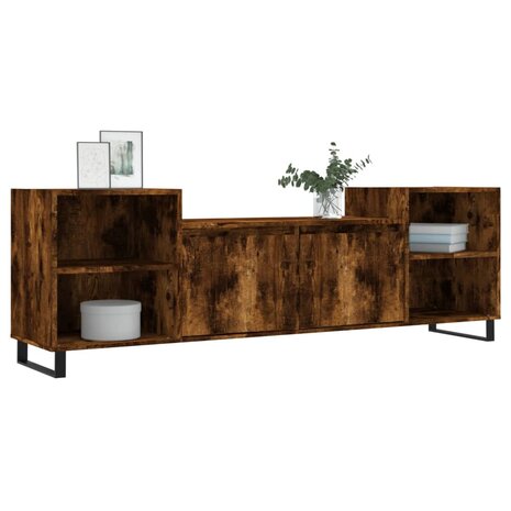 Tv-meubel 160x35x55 cm bewerkt hout gerookt eikenkleurig 3