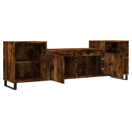 Tv-meubel 160x35x55 cm bewerkt hout gerookt eikenkleurig 6