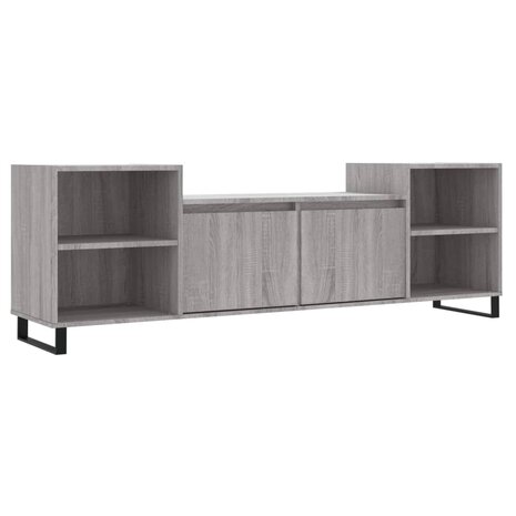 Tv-meubel 160x35x55 cm bewerkt hout grijs sonoma eikenkleurig 2