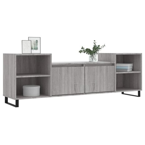 Tv-meubel 160x35x55 cm bewerkt hout grijs sonoma eikenkleurig 3