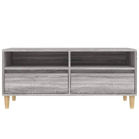 Tv-meubel 100x34,5x44,5 cm bewerkt hout grijs sonoma eikenkleur 6