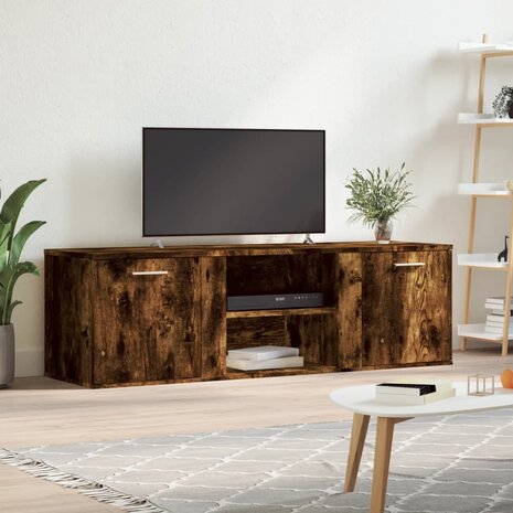 Tv-meubel 120x34x37 cm bewerkt hout gerookt eikenkleurig 1