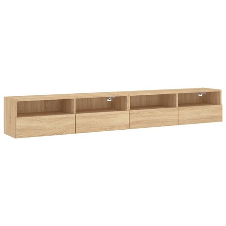 Tv-wandmeubels 2 st 100x30x30 cm hout sonoma eikenkleurig 2