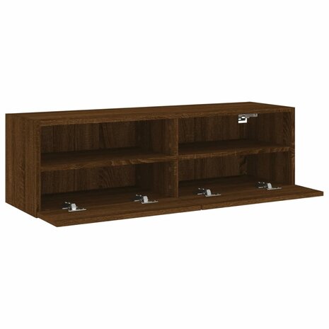 Tv-wandmeubel 100x30x30 cm bewerkt hout bruin eikenkleur 6