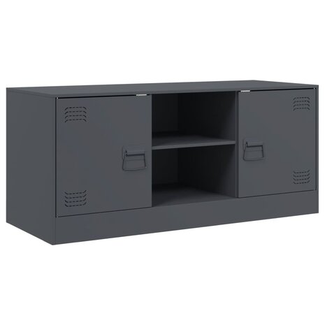 Tv-meubel 99x39x44 cm staal antracietkleurig 2