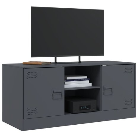 Tv-meubel 99x39x44 cm staal antracietkleurig 4