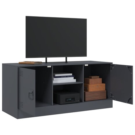 Tv-meubel 99x39x44 cm staal antracietkleurig 5