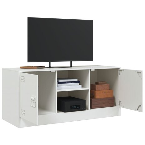 Tv-meubel 99x39x44 cm staal wit 5