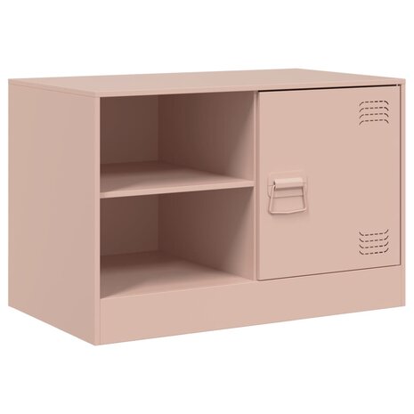 Tv-meubelen 2 st 67x39x44 cm staal roze 6