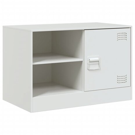 Tv-meubel 67x39x44 cm staal wit 2