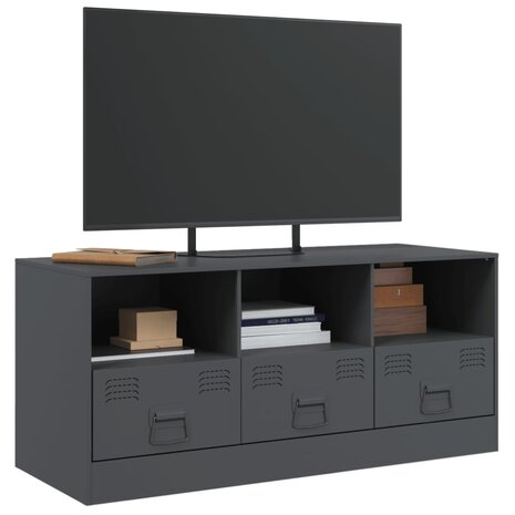 Tv-meubel 99x39x44 cm staal antracietkleurig 4