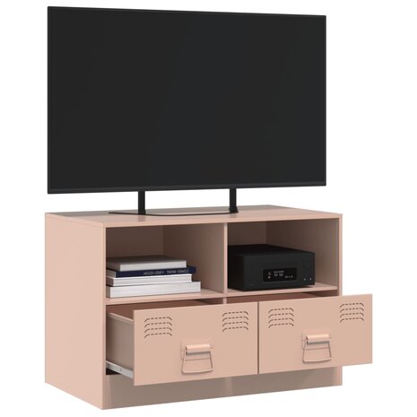 Tv-meubel 67x39x44 cm staal roze 5