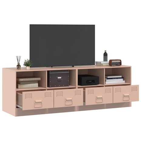 Tv-meubelen 2 st 67x39x44 cm staal roze 4