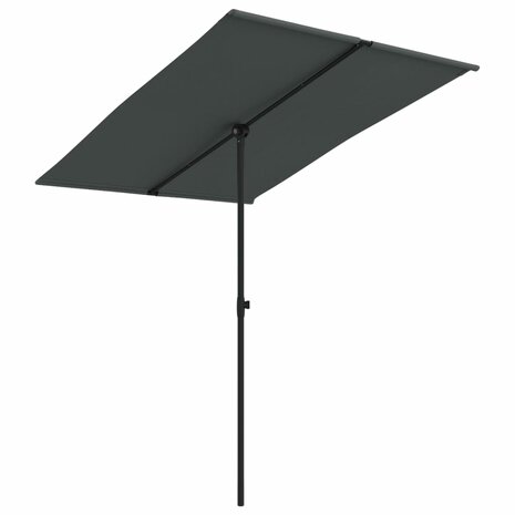 Parasol met aluminium paal 2x1,5 m antraciet 2