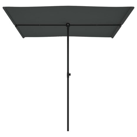 Parasol met aluminium paal 2x1,5 m antraciet 4