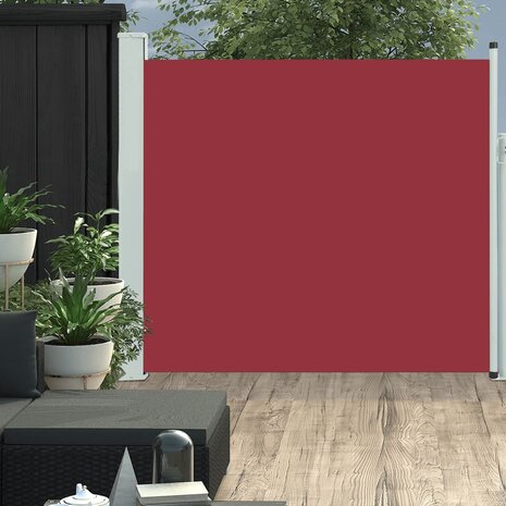 Tuinscherm uittrekbaar 170x300 cm rood 1