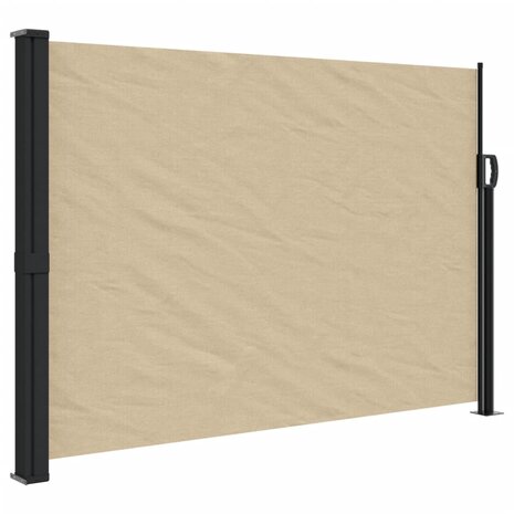 Windscherm uittrekbaar 140x600 cm beige 2