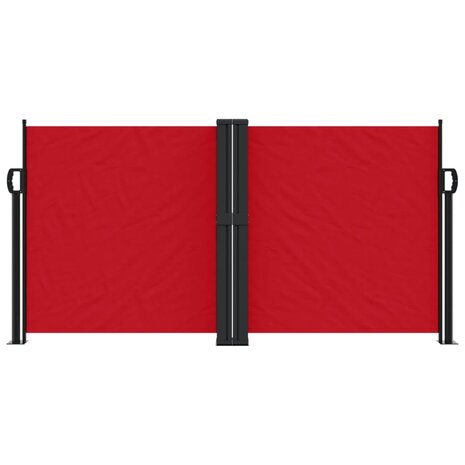 Windscherm uittrekbaar 120x600 cm rood 3