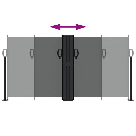 Windscherm uittrekbaar 120x600 cm antraciet 5