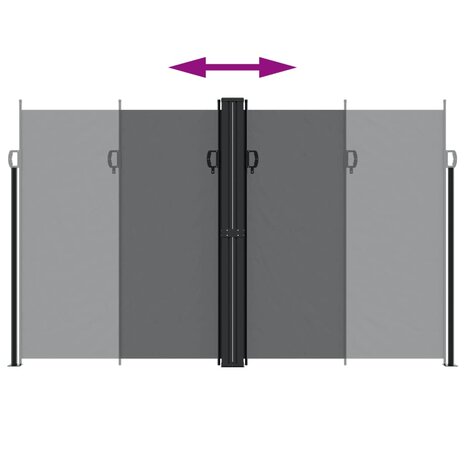 Windscherm uittrekbaar 200x1000 cm zwart 5