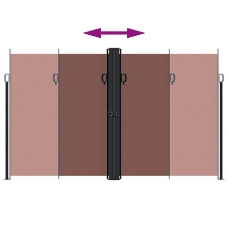 Windscherm uittrekbaar 200x1000 cm bruin 5