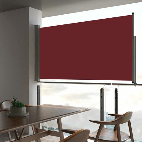 Tuinscherm uittrekbaar 160x300 cm rood 1