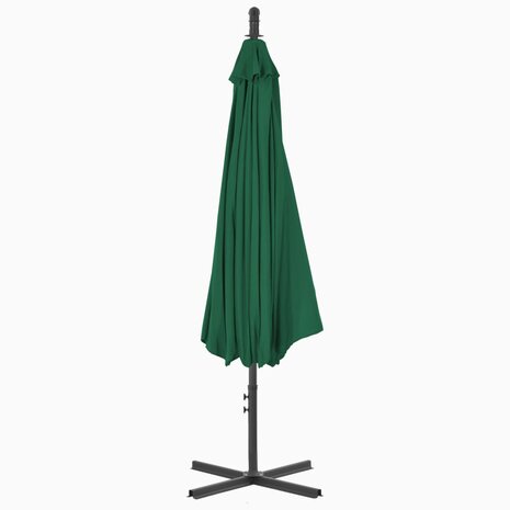 Zweefparasol met stalen paal 300 cm groen 4