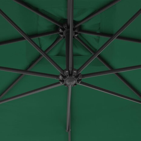 Zweefparasol met stalen paal 300 cm groen 5