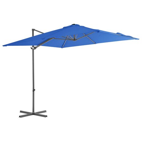 Zweefparasol met stalen paal 250x250 cm azuurblauw 1