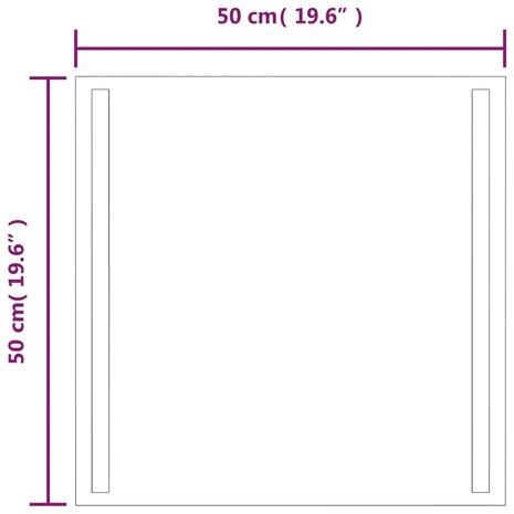 Badkamerspiegel LED 50x50 cm 5