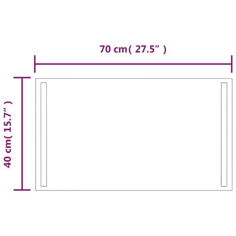 Badkamerspiegel LED 70x40 cm 5