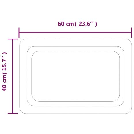 Badkamerspiegel LED 40x60 cm 5