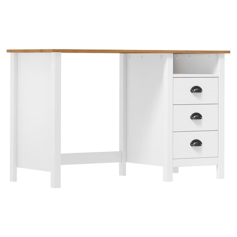 Bureau Hill 3 lades 120x50x74 cm massief grenenhout 1