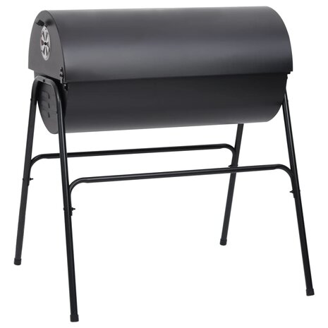 Barbecuevat met 2 kookroosters 80x95x90 cm staal zwart 5