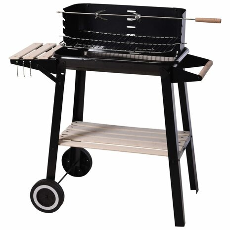 ProGarden Houtskoolbarbecue 86,5 cm zwart 1