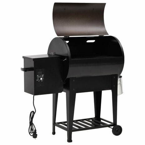 Pelletbarbecue met bodemplaat 94 cm ijzer zwart 3