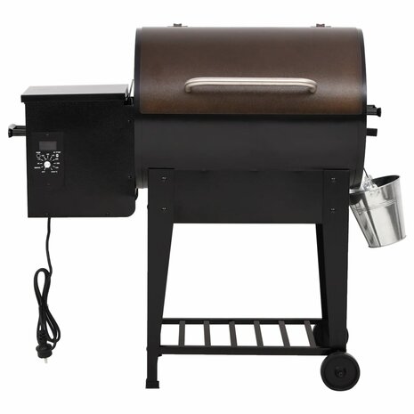 Pelletbarbecue met bodemplaat 94 cm ijzer zwart 4