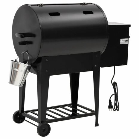 Pelletbarbecue met bodemplaat 94 cm ijzer zwart 6