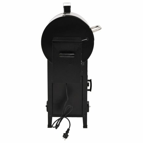 Pelletbarbecue met schoorsteen 104 cm ijzer zwart 6