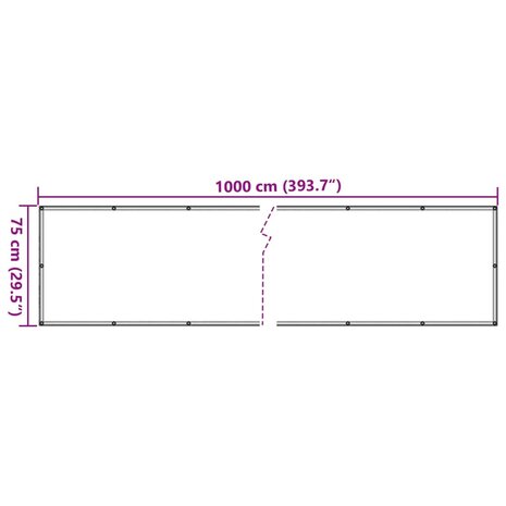 Tuinscherm steenpatroon 1000x75 cm PVC grijs 6