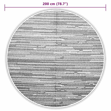 Buitenkleed Ø200 cm polypropeen bruin 6