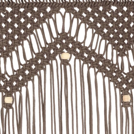 Gordijn macramé 140x240 cm katoen taupe 4