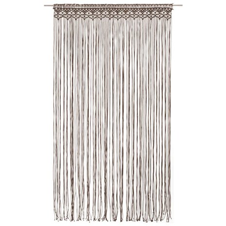 Gordijn macramé 140x240 cm katoen taupe 2