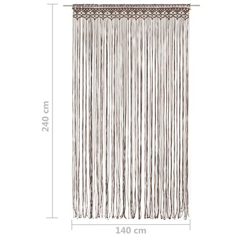 Gordijn macramé 140x240 cm katoen taupe 5