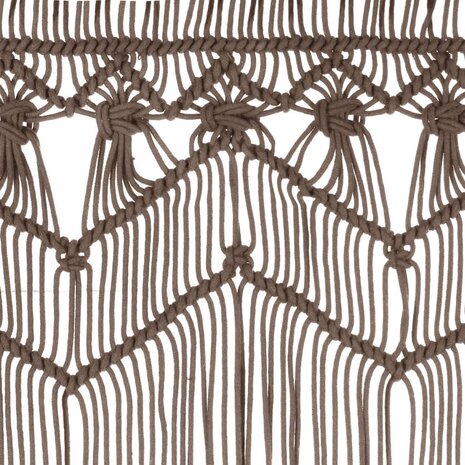 Gordijn macramé 140x240 cm katoen taupe 4