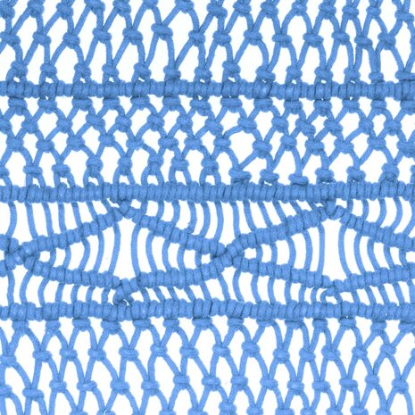 Gordijn macramé 140x240 cm katoen blauw 4