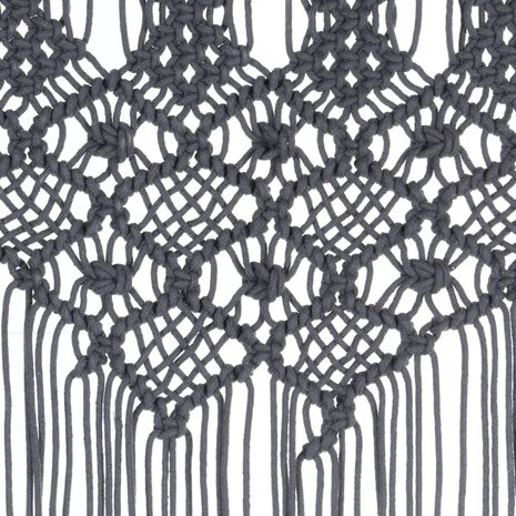 Gordijn macramé 140x240 cm katoen antraciet 4