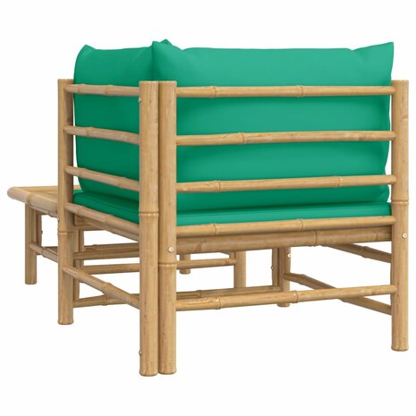 2-delige Loungeset met kussens bamboe groen 5